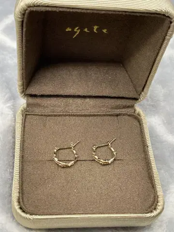 agete K10 후프 귀걸이
