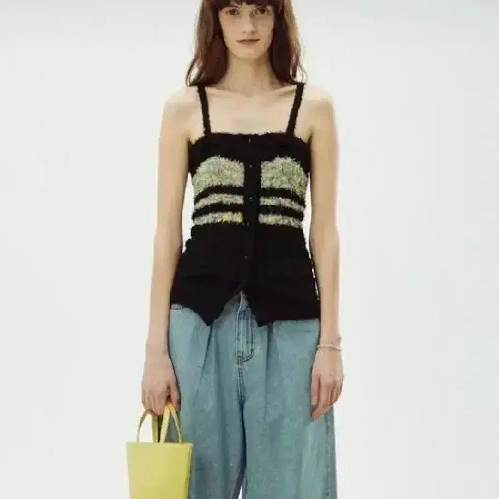 SINOON | 시눈 Sinoon Ribbon Tie Knit Sleeveless on Bunjang