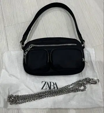 ZARA 포켓 크로스 바디 백 블랙 새상품급