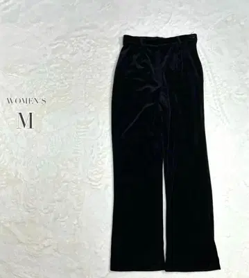 [산에버] 벨로아 와이드 팬츠 안감 블랙 일본제 심플 깔끔 무지