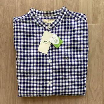 CROCODILE 깅엄 체크 7부 소매 셔츠 L L 사이즈