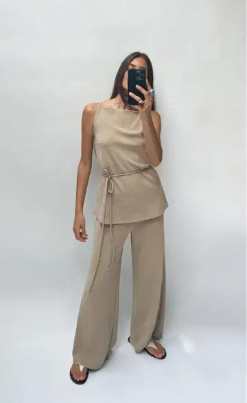 자라 소프트 롱 피케 셋업