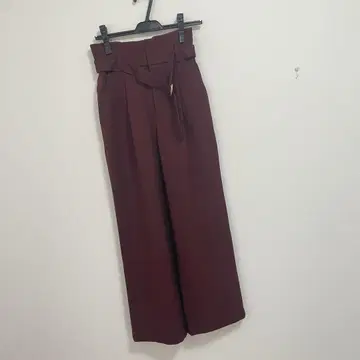 토날 울리 조젯 하이 웨스트 와이드 팬츠