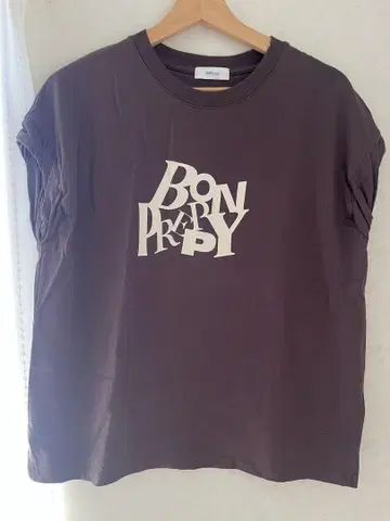 SHIPS any 프레피 로고 티셔츠 다크 브라운