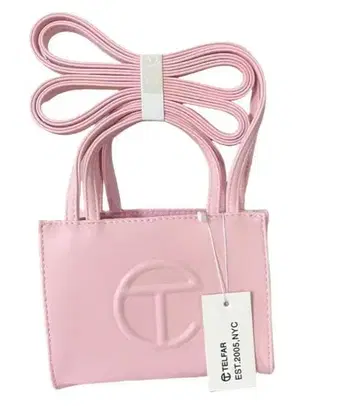 새상품 Telfar 핑크 숄더백 17CM