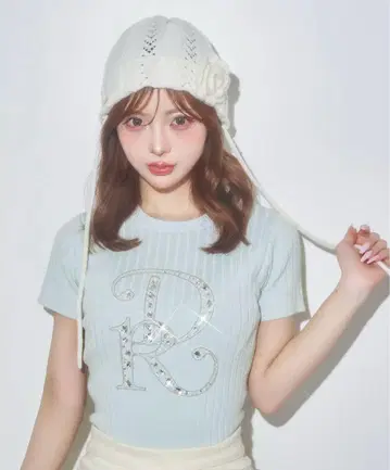 Darich 다리치 DR 비쥬 리브 니트탑 SAX