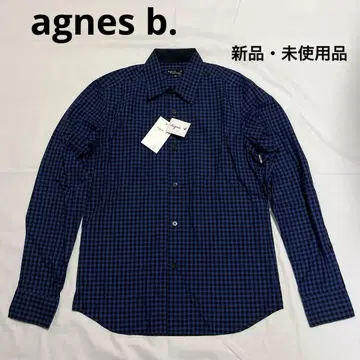 agnes b. (에네스베) 체크 무늬 긴팔 셔츠 38