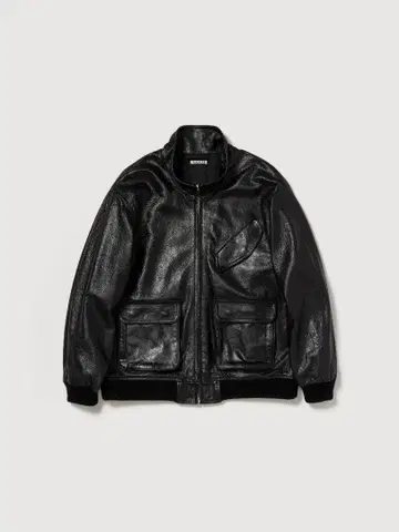 AURALEE LAMB LEATHER ZIP BLOUSON
