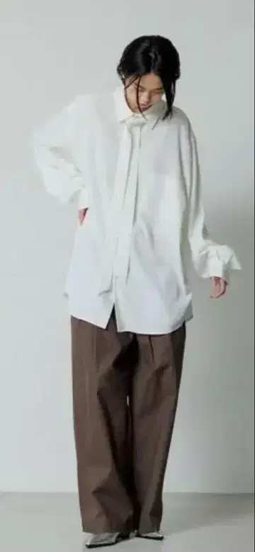 2턱 와이드 루즈 도캉 팬츠 / 배기 팬츠 / 면 린넨 /