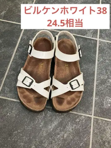 빌켄 리오 샌들 화이트 24.5 38 벨트 캐주얼 샌들