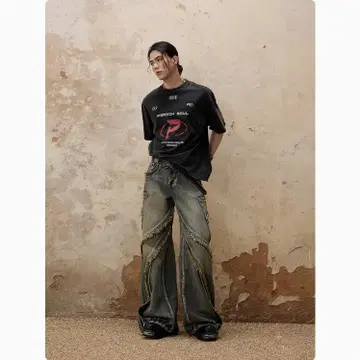 person soul 와이드 플레어 데님