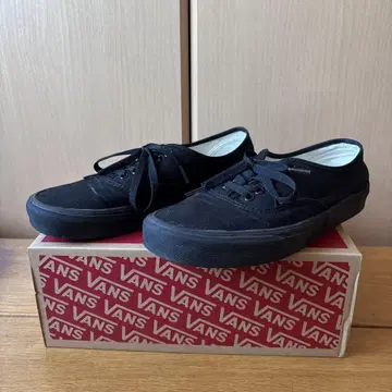 Vans 블랙 캔버스 스니커즈 어센틱 블랙블랙