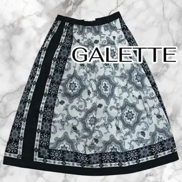 GALETTE 페이즐리 무늬 아라베스크 플레어 스커트