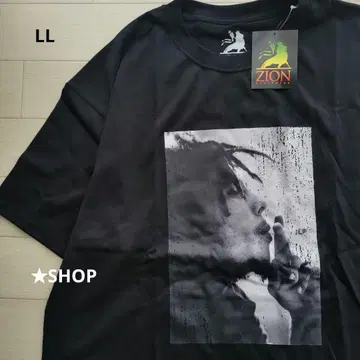 ZION 자이언 밥 말리 헤짐 프린트 반팔 티셔츠 LL