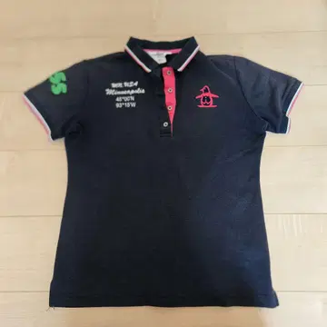 Munsingwear 반팔 피케 셔츠 L 다크 그레이
