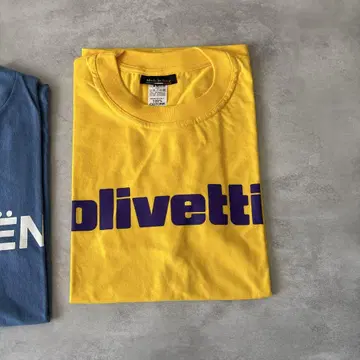 Olivetti 로고 T셔츠 옐로우 컬러