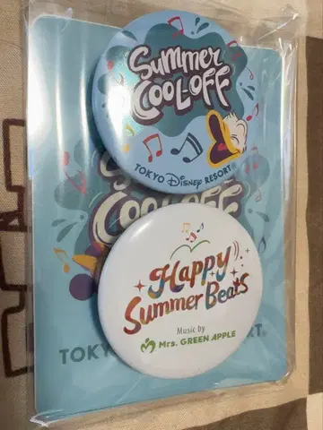 디즈니 리조트 썸머 쿨 오프 미세스그린애플 스티커 캔뱃지