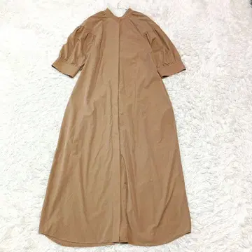 SUMi STYLE 스미스타일 퍼프 슬리브 롱 원피스 스트레치 F