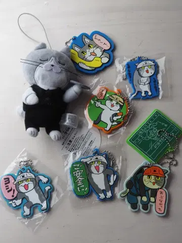 일하는 고양이 가챠 세트 마스코트 참 피규어 러버