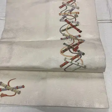 베이지 실크 나고야 오비