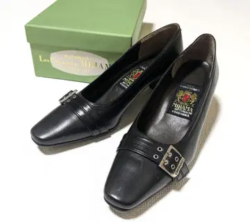 MIHAMA 가죽 블랙 펌프스 22.0cm 박스 포함 포멀