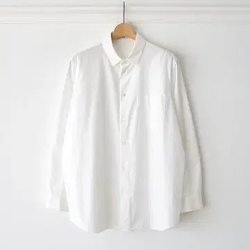 ATON SUVIN BROAD STANDARD SHIRT - WHITE