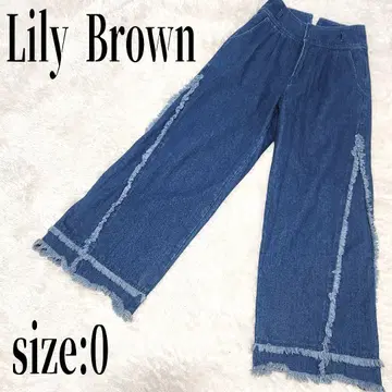 와이드 데님 팬츠 팬츠 LILY BROWN 릴리 브라운 사이즈 0