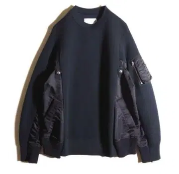 sacai 도킹 맨투맨 블랙 사이즈 4