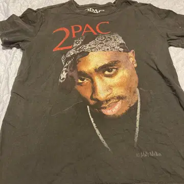 2PAC 그래픽 티셔츠 100% 코튼 M 사이즈