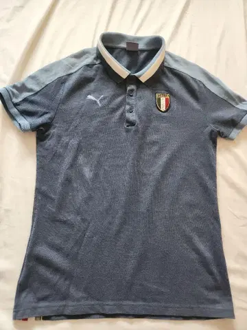Puma 피케 셔츠 다크 블루 ITALIA