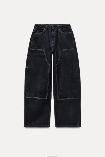 ZARA 자라 ZW 컬렉션 하이 웨스트 카펜터 청바지