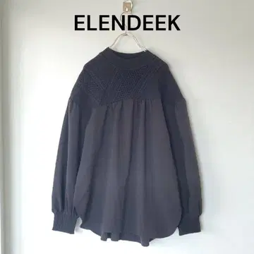 ELENDEEK 엘렌딕 케이블 넥 블라우스 블랙