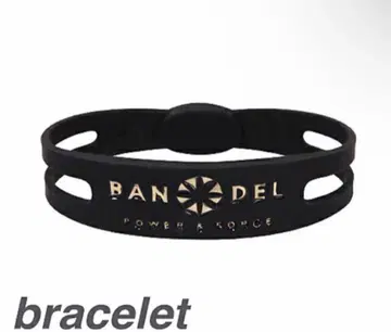 새상품 BANDEL 팔찌 M 블랙 골드 메탈릭 시리즈