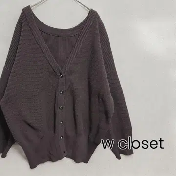 w closet 가디건 브라운 오버 사이즈 여성용