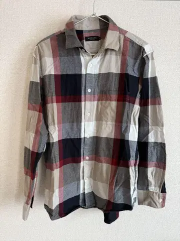 BLACK LABEL 체크 무늬 긴팔 플란넬 셔츠 M 사이즈 새상품급