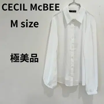 CECIL McBEE 세실 맥비 셔츠 긴팔 시어 뽕 소매 퍼프 소매 M