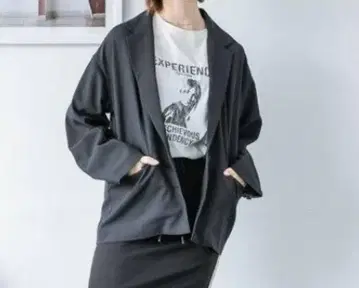 JEANASIS 블랙 테일러드 자켓 블랙 프리 사이즈
