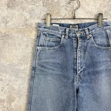 BLUE CHASER 데님 청바지 여성용 밑위 깊은 케미컬
