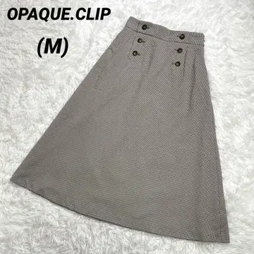 OPAQUE 오파크 클립 하운드투스 체크 무늬 더블 버튼 마린 버튼 M