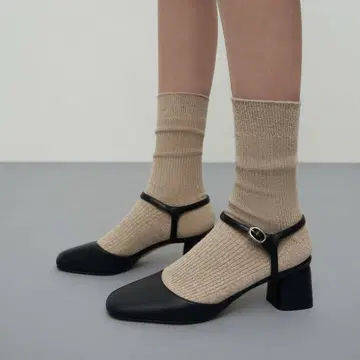 Round Toe Ankle-Strap Pumps