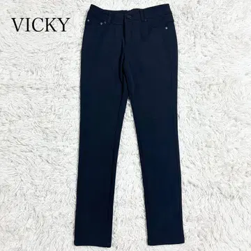 [ VICKY ] 비키 스키니 팬츠 네이비 스트레치 소재
