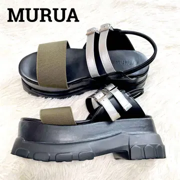 [새상품급] MURUA 통굽 밴딩 스니커즈 샌들 카키