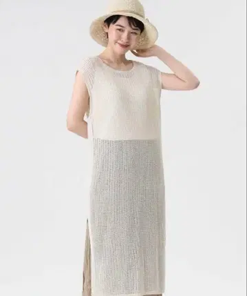 HONEYSUCKLE ROSE 메쉬 니트 슬리브리스 원피스 M