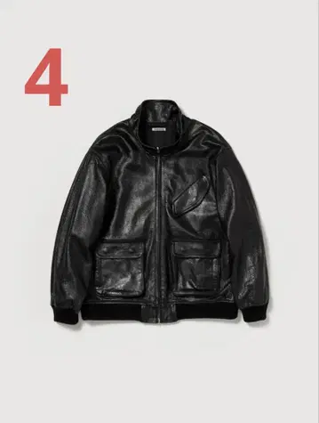 오라리 25AW 램 가죽 지퍼 블루종
