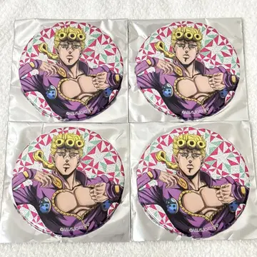 죠르노 글리터 캔뱃지 4점 죠죠월드 JOJO WORLD