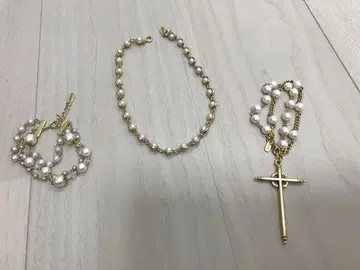미사용에 가까운 카네코 이사오 핑크하우스 목걸이 & 팔찌 2점
