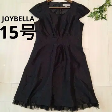 JOYBELLA 15호 도트 패턴 블랙 포멀 반팔 원피스 밑단 프릴