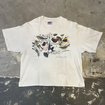 90's 헤인즈 크롭 T셔츠 미국제 싱글 스티치