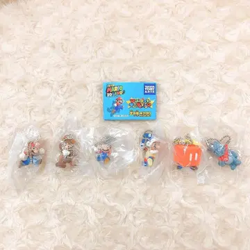 슈퍼 마리오 3D 랜드 마스코트 키체인 전 6종 풀 컴프