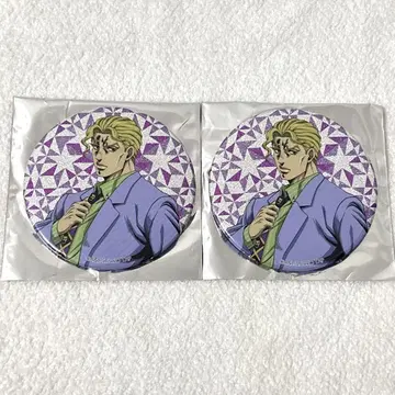 요시카게 키라 글리터 캔뱃지 2점 죠죠월드 JOJO WORLD